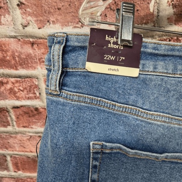 Women's AVA & VIV High Rise Stretch Denim Shorts‎ 22W - Picture 7 of 7